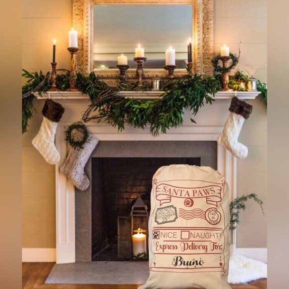 Pet Santa Sack, Dog Santa Bag, Pet Christmas sack Pet Christmas Sack, Cat, NWOT - Picture 5 of 5